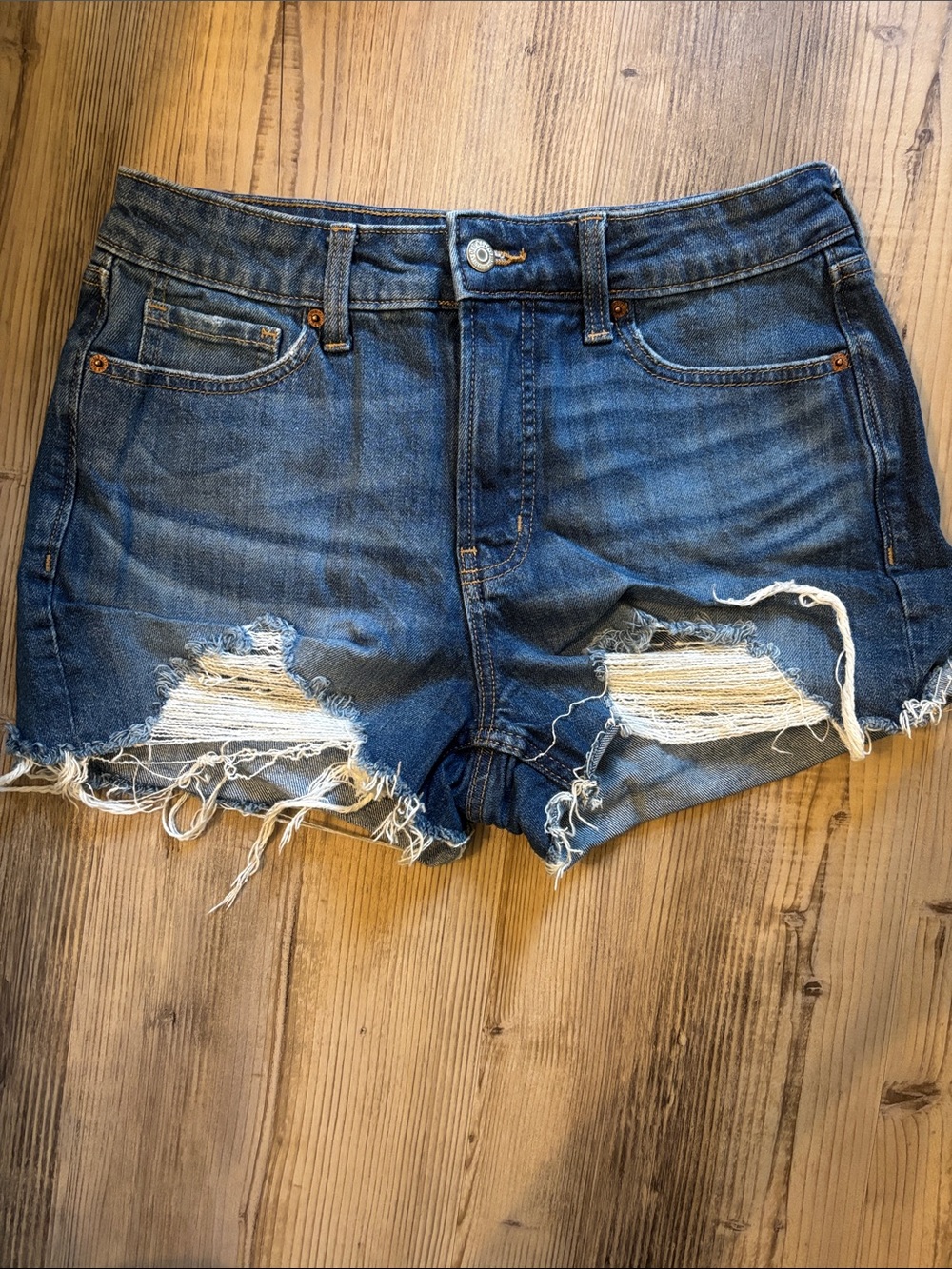 Distressed Denim Shorts